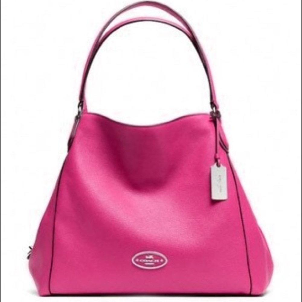 Coach 33547 Refined Pebble Leather Edie Shoulder - Picture 9 of 14